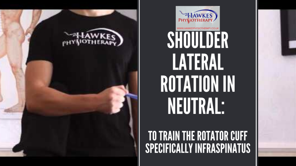 Shoulder lateral rotation in neutral