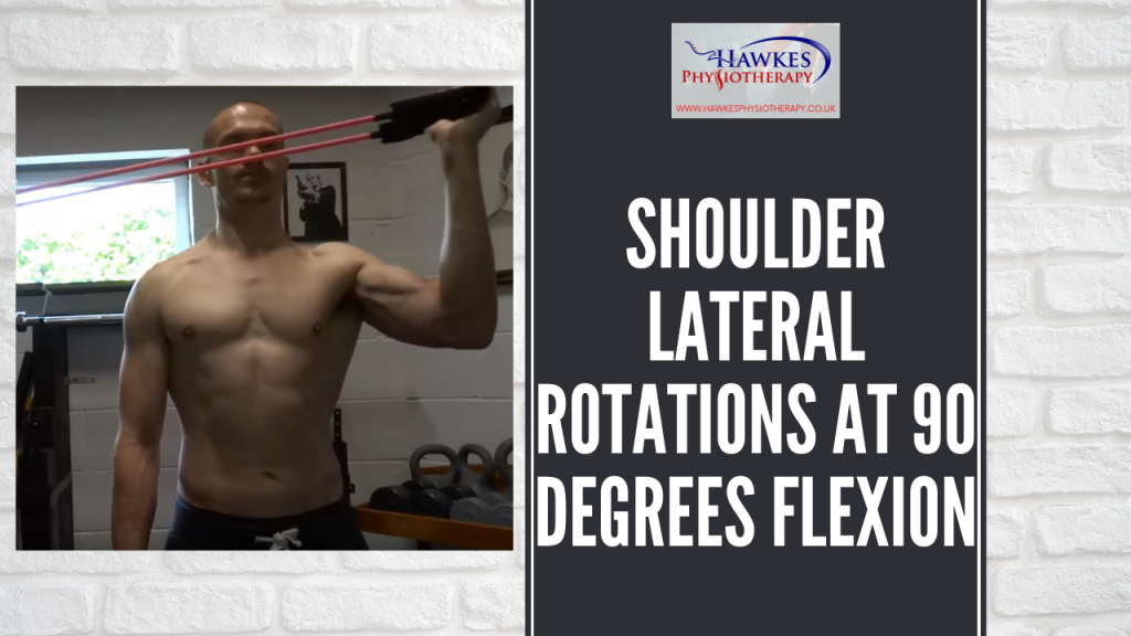 Shoulder lateral rotations at 90 degrees Flexion