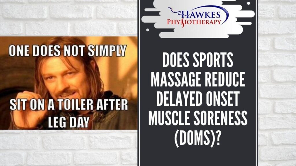 Does sports massage reduce delayed onset muscle soreness (DOMS)?