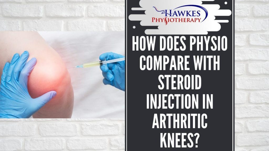 How does Physio compare with steroid injection in arthritic knees?