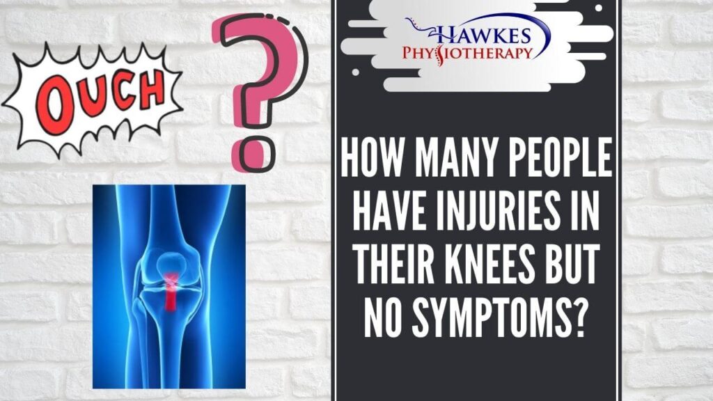 How many people have injuries in their knees but no symptoms?