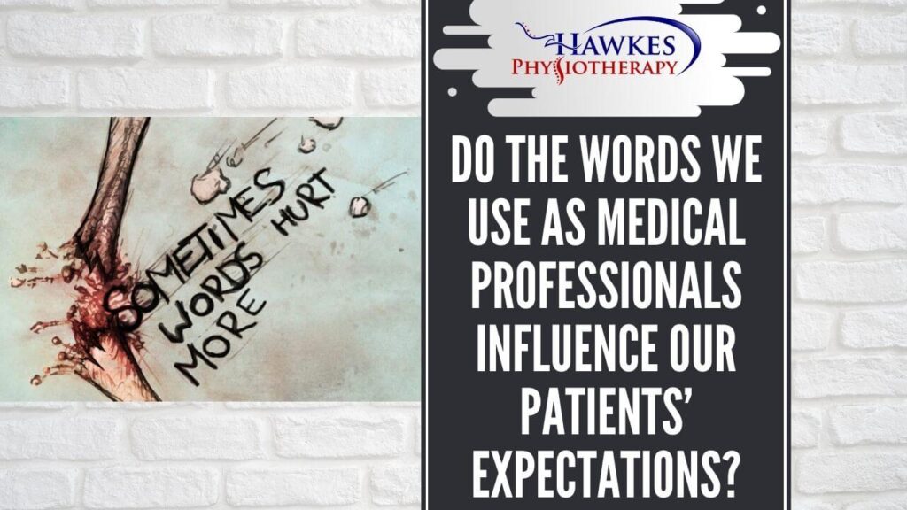 Do the words we use as medical professionals influence our patients’ expectations?