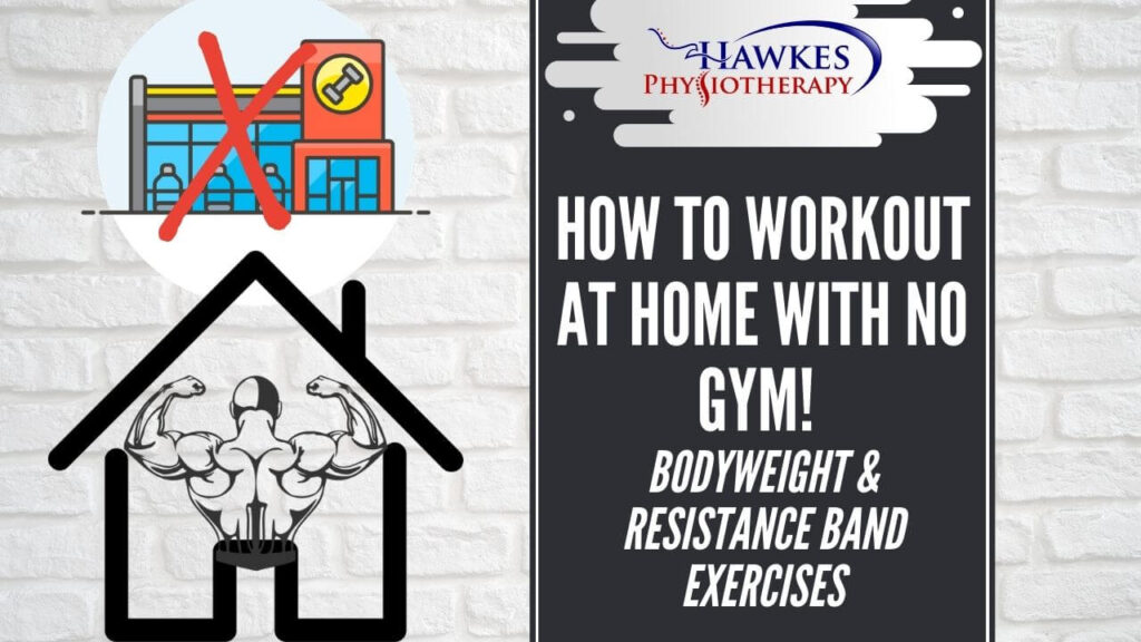 How to workout at home with no gym. Bodyweight and resistance band exercises